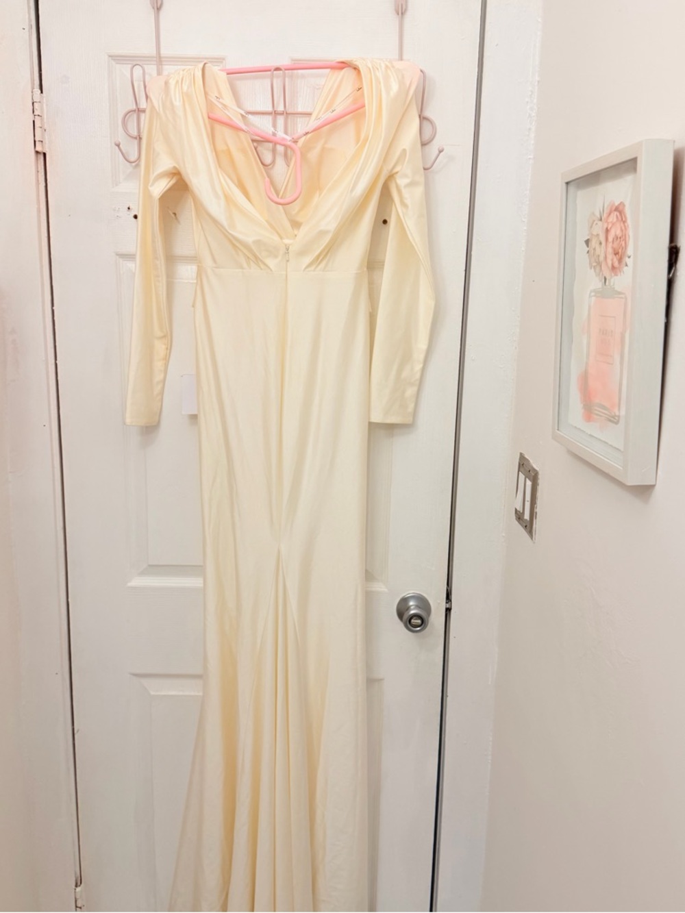 Lulu's Cream Long Sleeve Maxi Dress - Picture 3 of 5